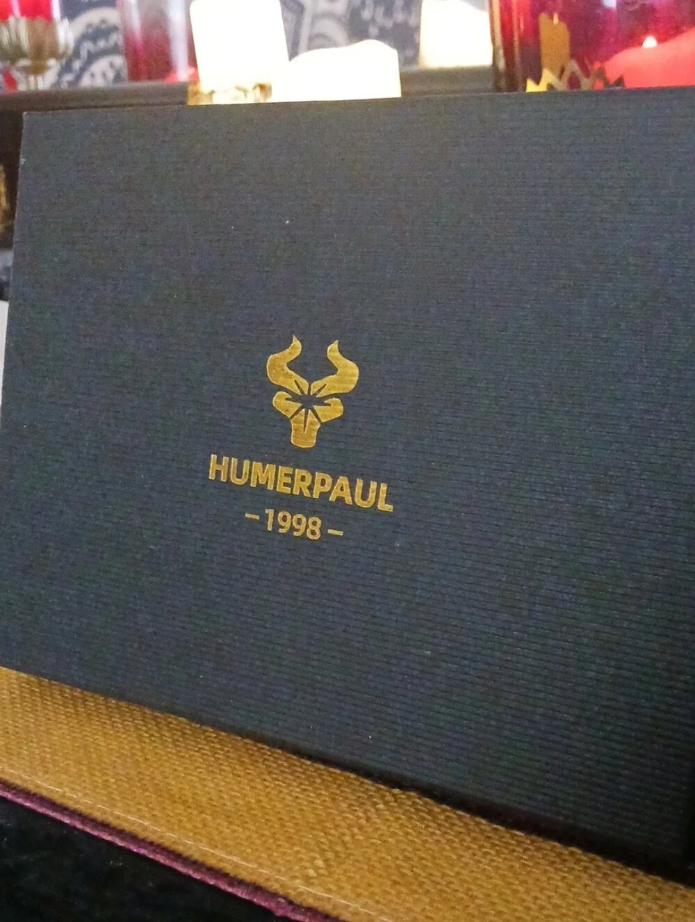 Vintage Humerpaul Brown Genuine Leather Wallet Bifold Multi-Card With Chain